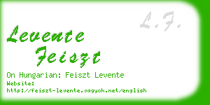 levente feiszt business card